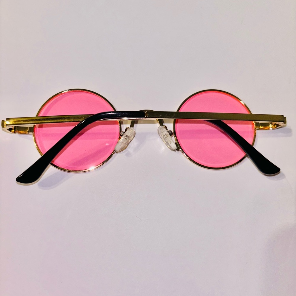 Kids Pink Round Sunglasses